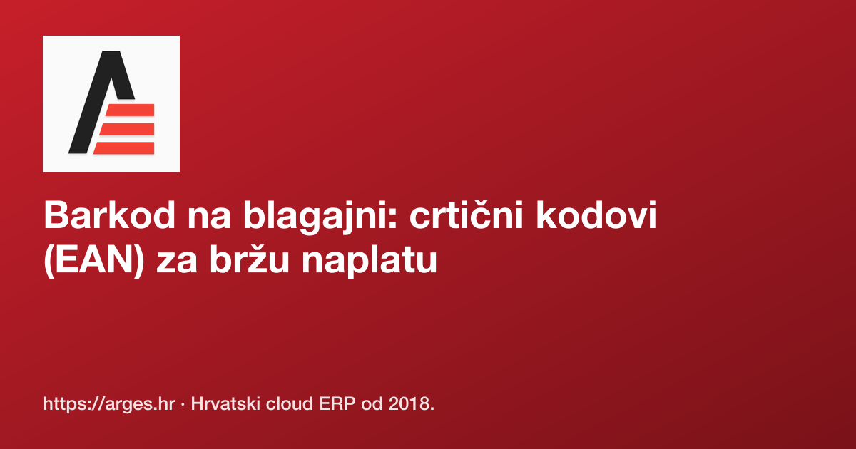 Barkod na blagajni: crtični kodovi (EAN) za bržu naplatu
