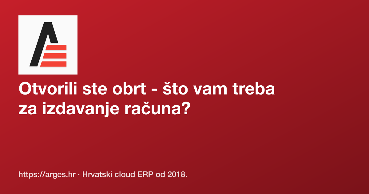 Otvorili ste obrt - što vam treba za izdavanje računa?
