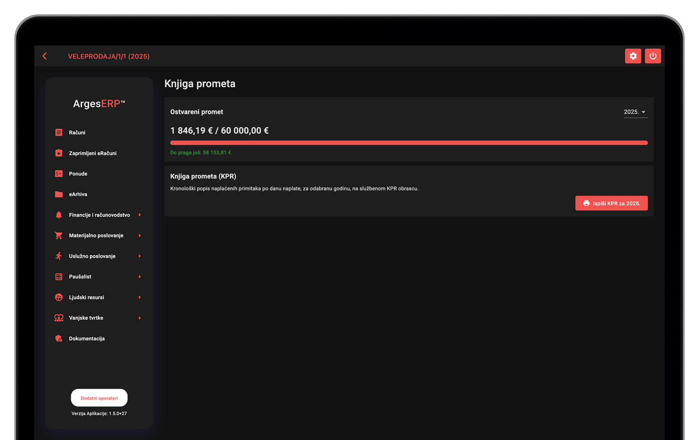 Knjiga prometa - prikaz modula